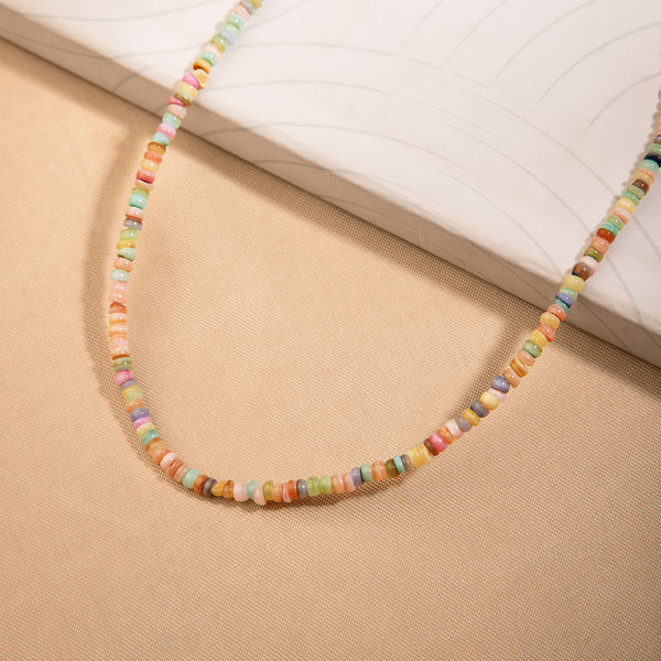 Maasha Pastel Beaded Jewellery Necklace for Women, Delicate Glass Beads with Subtle Accents